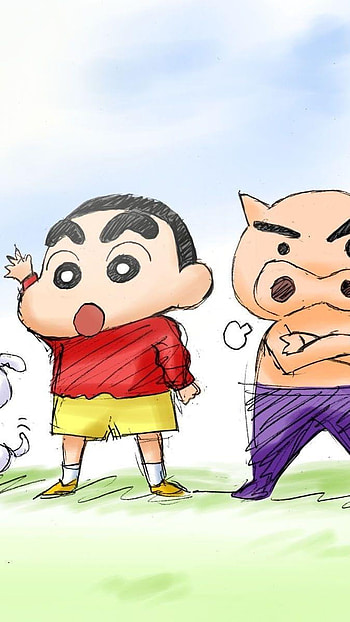 Shinchan, cartoon, friends HD phone wallpaper