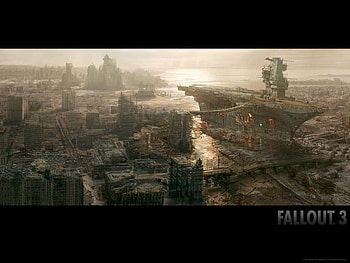 fallout, destroy, town, war HD wallpaper