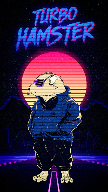 Turbo Hamster 1, music, synthwave HD phone wallpaper