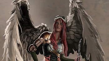 Fantasy, Angel Warrior HD wallpaper