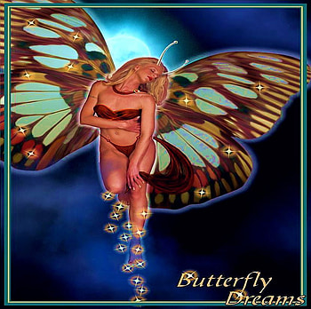 BUTTERLY DREAMS, sweet, colorful, imagination, woman, dream, beauty, buttefly, blu HD wallpaper