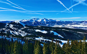 Wilson Peak, CO, peaks, trees, landscape, sky, colorado, usa HD wallpaper