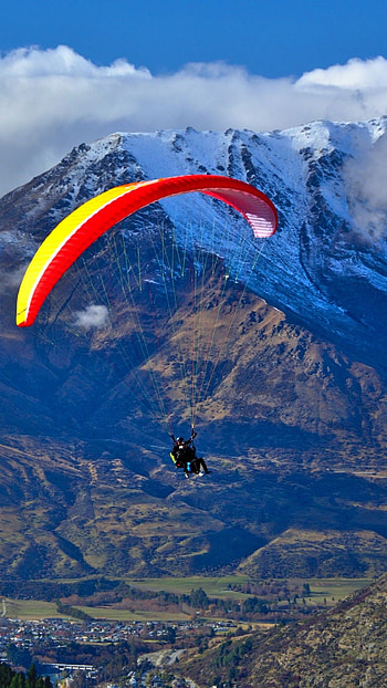 Paragliding, Top backgrounds, Extreme sports, Adrenaline HD phone wallpaper