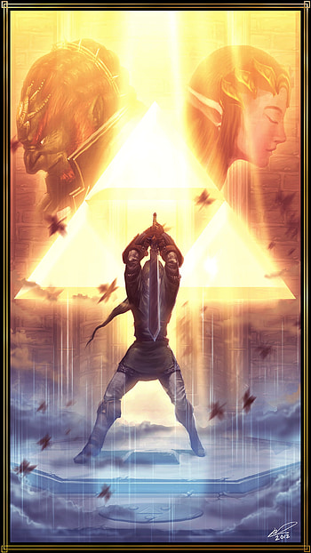 Link, Princess Zelda, video game HD phone wallpaper