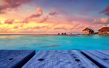 Sunset Maldives , Inspiring colors, Relaxing atmosphere, Serene beauty HD wallpaper