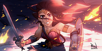Wonder Woman Animated, wonder-woman, superheroes, artist, artwork, digital-art, artstation HD wallpaper