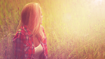 Red Head, women, head, model, Red HD wallpaper