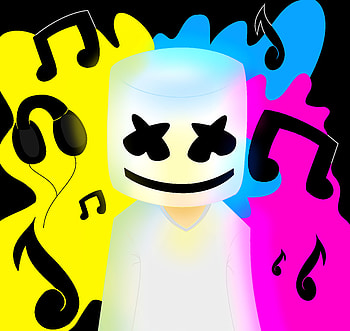 Marshmello, Music, colorful HD wallpaper