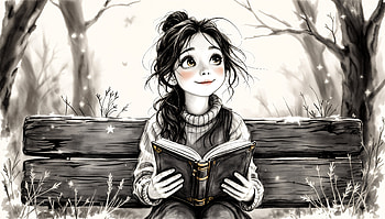 Sister's Quiet Moment Ultra, sister, girl, book, reading, bench HD wallpaper