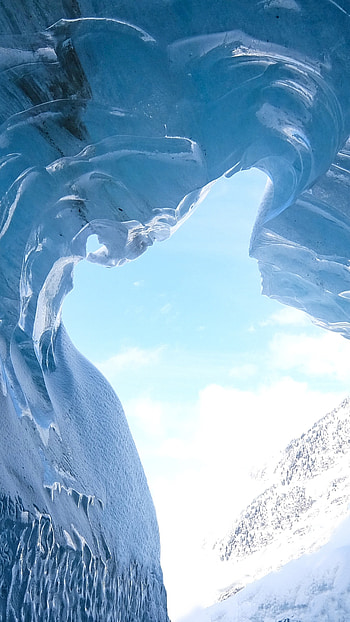Ice cave wonders, Unique formations, Subterranean ice world, Frozen mysteries HD phone wallpaper
