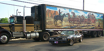 smokey and the bandit, firebird, pontiac, kenworth, trucks HD wallpaper