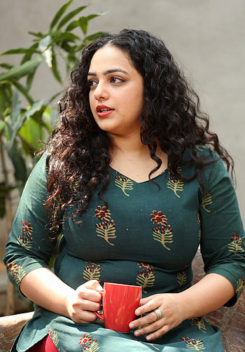 Nithya Menon, hair, lip HD phone wallpaper
