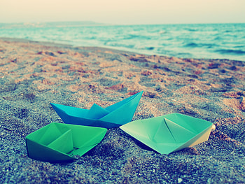 Sand, Miscellanea, Miscellaneous, Surface, Origami, Paper Boats HD wallpaper