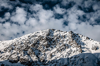 Nature, Clouds, Snow, Mountain, Vertex, Top HD wallpaper