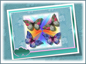 BUTTERFLIES FOR FLUTTERBY!, hearts, butterflies, turquoise background HD wallpaper