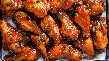 Glazed Chicken Wings, Chicken Wings, food, chicken HD wallpaper