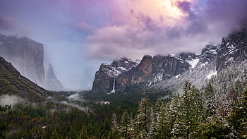Mountain Range Outdoors Tree Road , mountains, nature, trees HD wallpaper