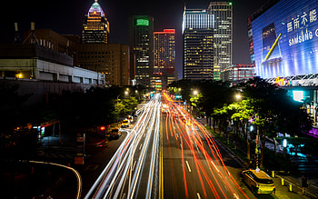 Time Lapse, city, graphy, lights HD wallpaper