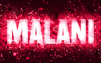 Happy Birtay Malani, , pink neon lights, Malani name, creative, Malani Happy Birtay, Malani Birtay, popular american female names, with Malani name, Malani HD wallpaper