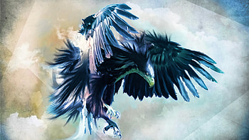 Eagle, colorful, beautiful, fantasy HD wallpaper
