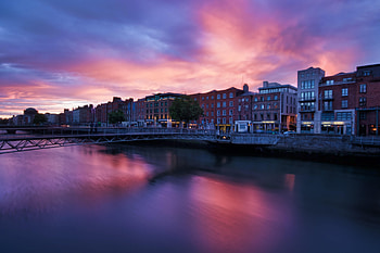 Cities, Rivers, Sunset, Architecture, Building, Bridge HD wallpaper