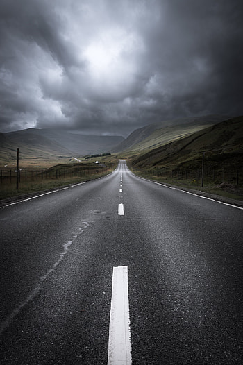 Nature, Road, Markup, Dahl, Distance, Gloomy, Gloomily HD phone wallpaper