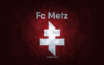 Metz FC, French football team, burgundy background, Metz FC logo, grunge art, Ligue 1, France, football, Metz FC emblem HD wallpaper