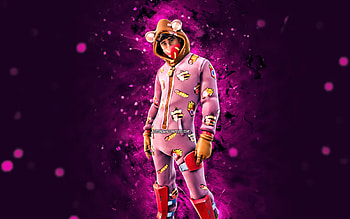 Beefy Slumberjack, , purple neon lights, Fortnite Battle Royale, Fortnite characters, Beefy Slumberjack Skin, Fortnite, Beefy Slumberjack Fortnite HD wallpaper