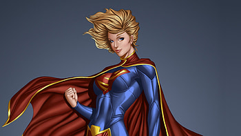 Arts, supergirl, blonde, superhero HD wallpaper