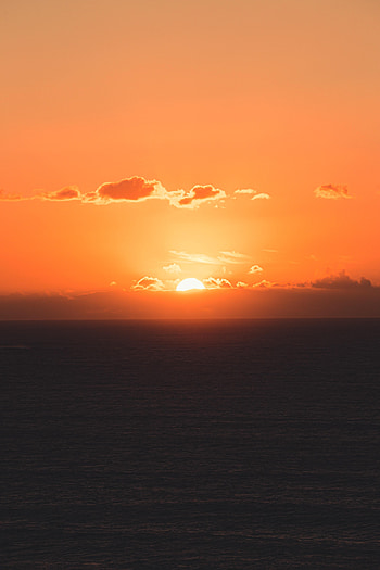 Nature, Sunset, Sea, Sun, Twilight, Horizon, Dusk HD phone wallpaper