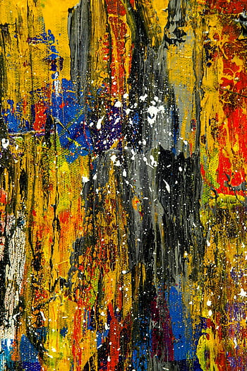 Dynamic abstract expressionist art with vibrant colors and dynamic textures. HD phone wallpaper