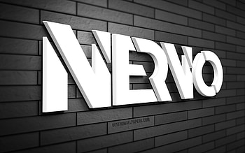 Nervo 3D logo, , Miriam Nervo, Olivia Nervo, gray brickwall, creative, music stars, Nervo logo, Australian DJs, 3D art, Nervo HD wallpaper