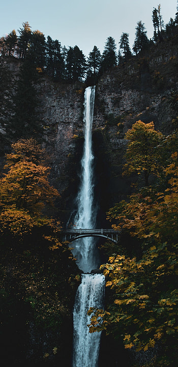 Multnomah, Waterfalls HD phone wallpaper