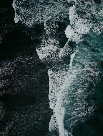 Nature, Waves, View From Above, Foam, Storm HD phone wallpaper