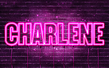 Happy Birtay Charlene, , pink neon lights, Charlene name, creative, Charlene Happy Birtay, Charlene Birtay, popular french female names, with Charlene name, Charlene HD wallpaper