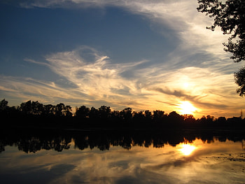 Landscape, Rivers, Sunset HD wallpaper