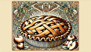 Apple Pie, apple pie, pie, illustration, dessert, vintage HD wallpaper