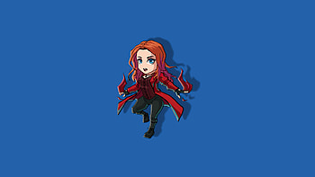 Wanda Vision Chibbi Minimal , wanda-vision, superheroes, artist, artwork, digital-art, minimalism, minimalist, artstation HD wallpaper