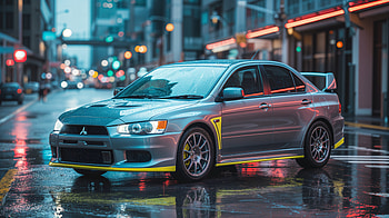 Mitsubishi Lancer Evolution Ultra - Sleek Urban Performance, Mitsubishi, car, Mitsubishi Lancer, sedan, street HD wallpaper