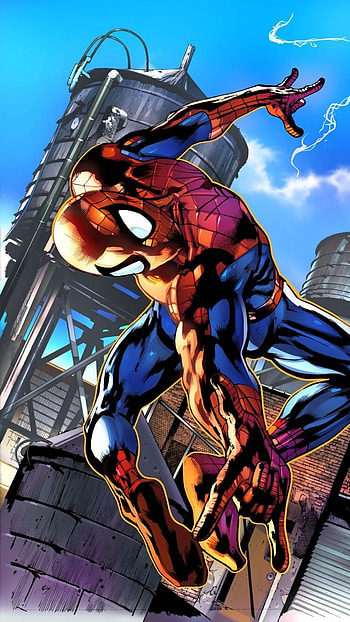 Spiderman Comic, Spiderman, Cartoon HD phone wallpaper