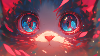 Cat, cat, Anime, AI Art, anime cat HD wallpaper