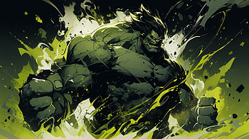 Dynamic Hulk - Green Fury Artwork, Comic, Hulk HD wallpaper