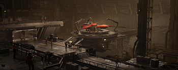 Sci-fi Hangar, Sci Fi, vehicle HD wallpaper