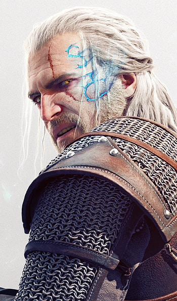 Geralt of Rivia, Witcher 3: Wild Hunt, Warrior artwork, Samsung Galaxy HD phone wallpaper