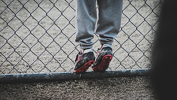 Football, Miscellanea, Miscellaneous, Legs, Grid, Fence, Child, Cleats, Shoes HD wallpaper