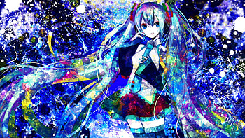 Hatsune Miku, awesome, uniform, colors, artistic, nice, digital, cg, hatsune, sexy, outfit, white, art, twintail, hot, girl, headset, singer, aqua, purple, anime girl, anime, pretty, virtual, stockings, blue, colorful, black, song, heads, cute, vocaloid, beauty, miku, music, vocaloids, thighhighs, program, skirt, beautiful, diva, tie, pink, gray, rainbow, red, cool, idol, micro HD wallpaper