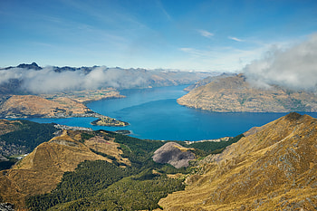Nature, Mountains, Clouds, View From Above, Lake, New Zealand HD wallpaper