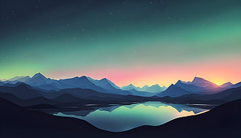 Aurora Mountain Beautiful Landscape, aurora borealis, light, sunrise, sunset, nature, landscape HD wallpaper