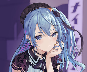 Hoshimachi Suisei, hololive, Hoshimachi Suisei, Anime, Virtual Youtuber HD wallpaper