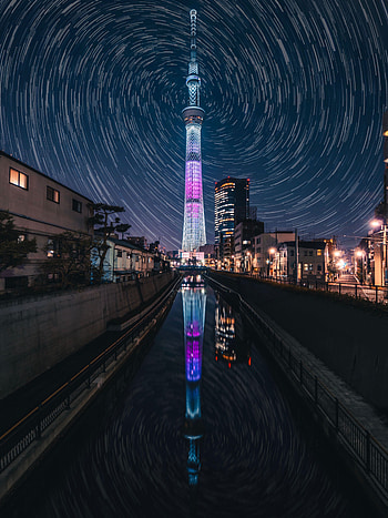 Cities, Night, Architecture, Night City, City Lights, Japan, Tower, Tokyo HD phone wallpaper